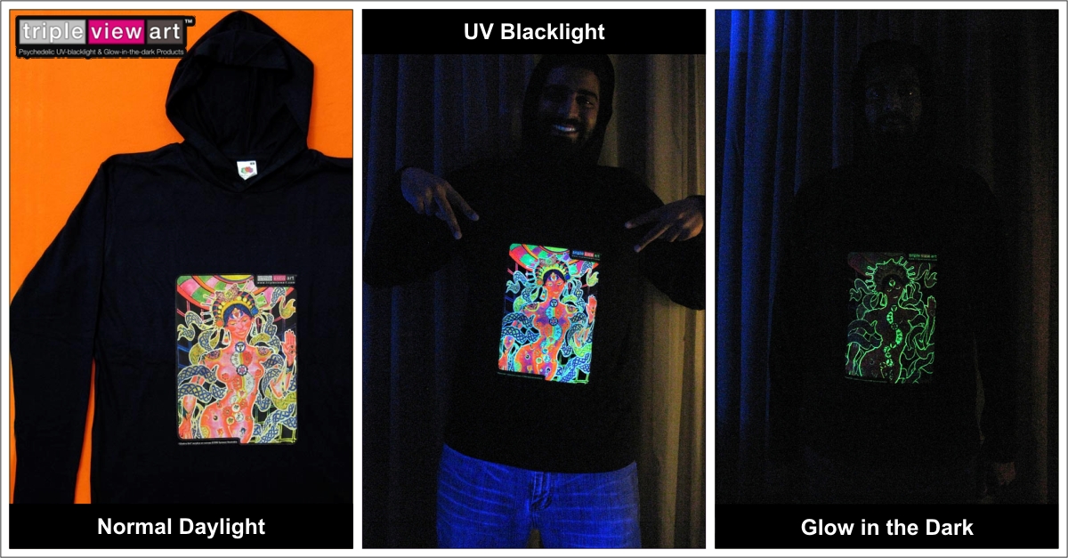 black light hoodie