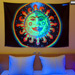 "Sun+Moon" UV Black Light Fluorescent Backdrop / Wall Hanging