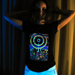 "Eclipse Over Stonehenge" Women's UV-blacklight & Glow-in-the-dark T-shirt